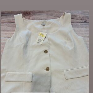 Ivory Buttoned Vest